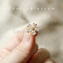 Mini small cherry blossom collar pin flower small flower Golden Silver fashion prick female neckline anti-light brooch accessories