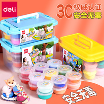 Del childrens ultra-light clay Plasticine toy set childrens handmade flour mud boy and girl Art