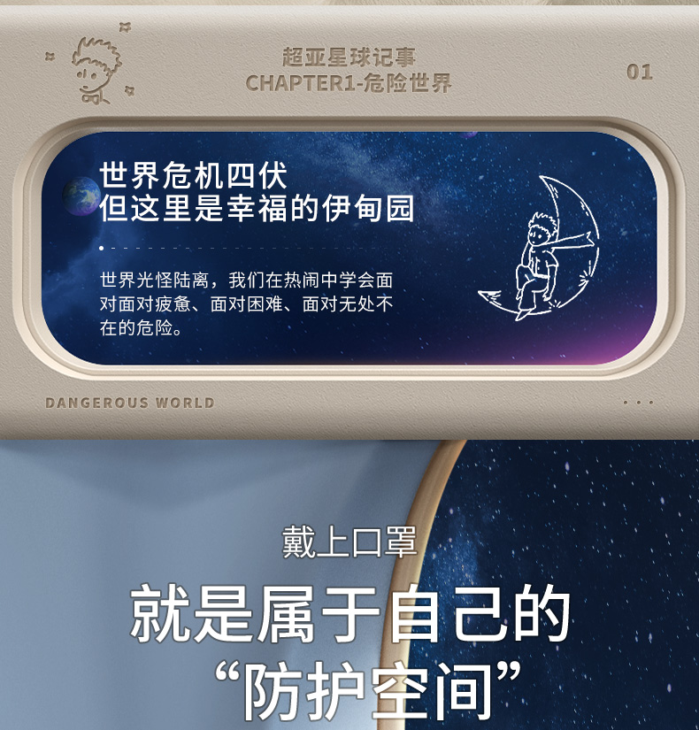 超亚 小王子联名款  成人/儿童 医用外科口罩 50只 图5