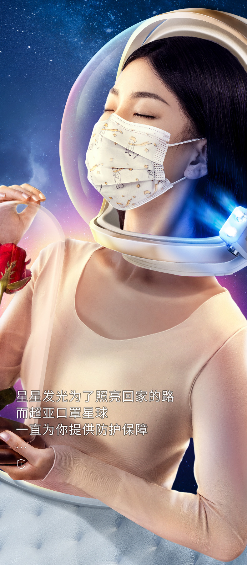 超亚 小王子联名款  成人/儿童 医用外科口罩 50只 图2
