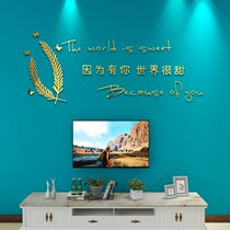 Light luxury letter wall stickers gold TV background wall decoration Nordic style master bedroom bedside pendant three-dimensional layout