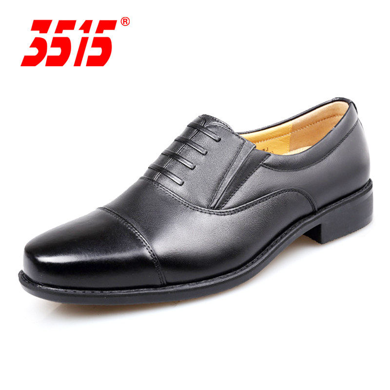 Leather three-joint leather shoes elastic Jihua 3515 original spring and autumn summer leather low-top shoes men's shoes