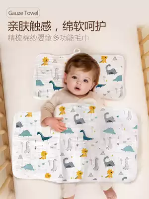 Children's towel saliva towel baby cover belly small gauze cotton baby belly towel pillow head scarf newborn pillow towel