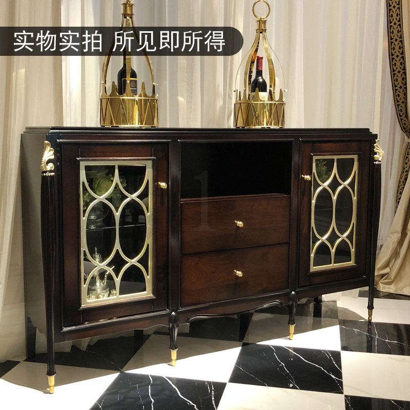 Neoclassical wooden cabinet restaurant European-style locker French luxury cabinet
