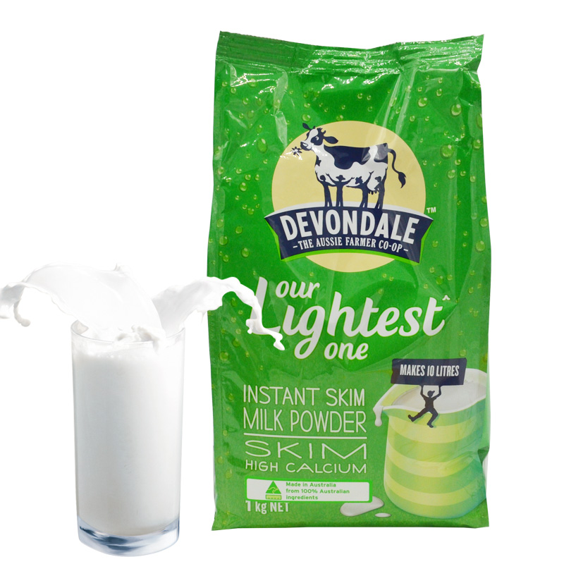 Devondale, Australia, imported skimmed adult milk powder, young students' nutritional breakfast milk 1KG