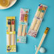 Children's chopsticks two sections 4 years old 6 years old 8 years old wooden chopsticks household solid wood children's female bamboo short girl baby special cartoon