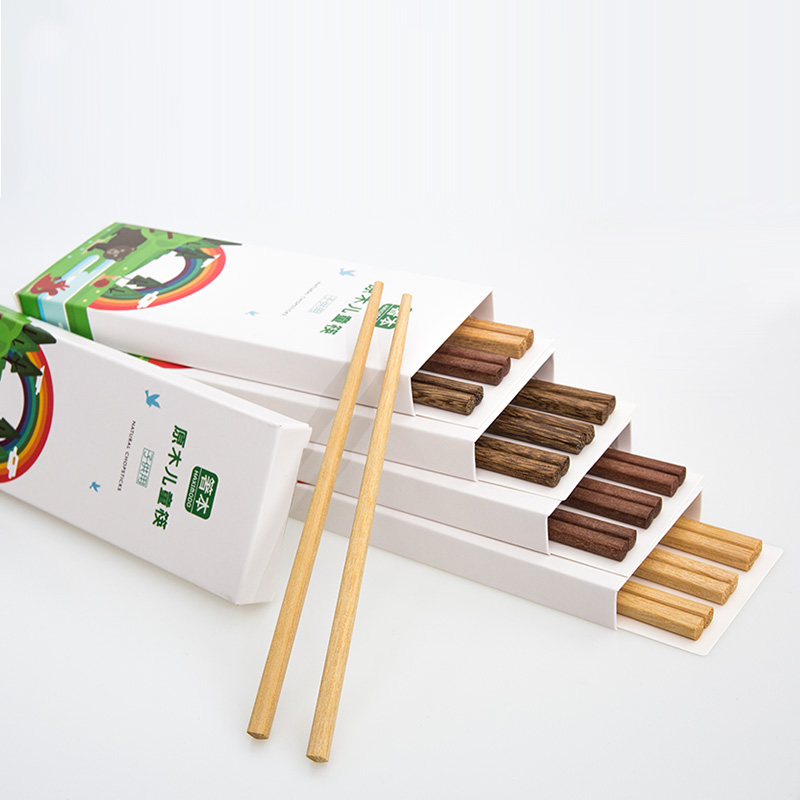 Children's chopsticks household two-stage 6-year-old 5-year-old 8-year-old child chopsticks household wooden short fast child solid wood baby kindergarten