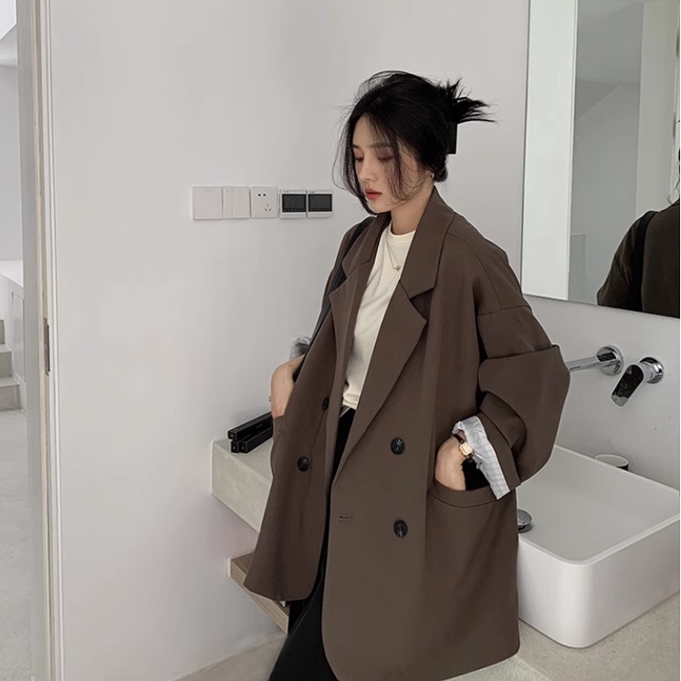 Plus-Size Women's High-End Blazer for Autumn 1.0-150kg Loose-Fitting Cardigan Jacket ins Trendy