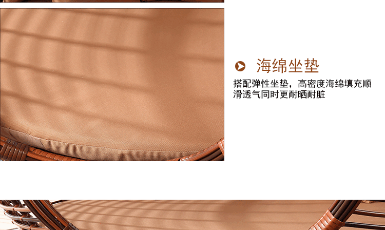 Sân ngoài trời sofa lười khách sạn đồ nội thất mây tùy chỉnh giải trí hồ bơi ngoài trời mây giường sofa tròn bàn ghế để ban công