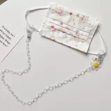 Прозрачная акриловая медицинская маска, подвеска в форме цветка, наушники, очки, ожерелье, bluetooth