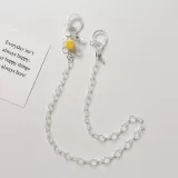 Прозрачная акриловая медицинская маска, подвеска в форме цветка, наушники, очки, ожерелье, bluetooth