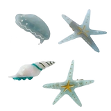 Синяя морская милая заколка для волос, челка, заколка-крабик, широкая цветовая палитра