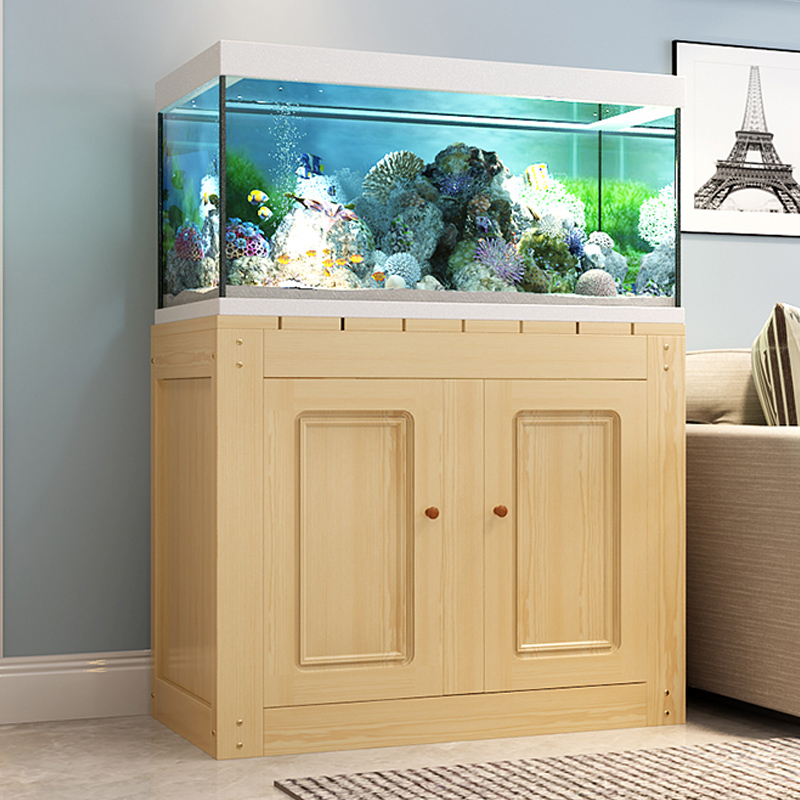 Fish Tank Base Cabinet Wooden Fish Tank Base Shelf Household Small