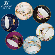 Exquisite ins Wind export bone china coffee cup luxury Nordic creative home afternoon tea cup set with dish spoon holder