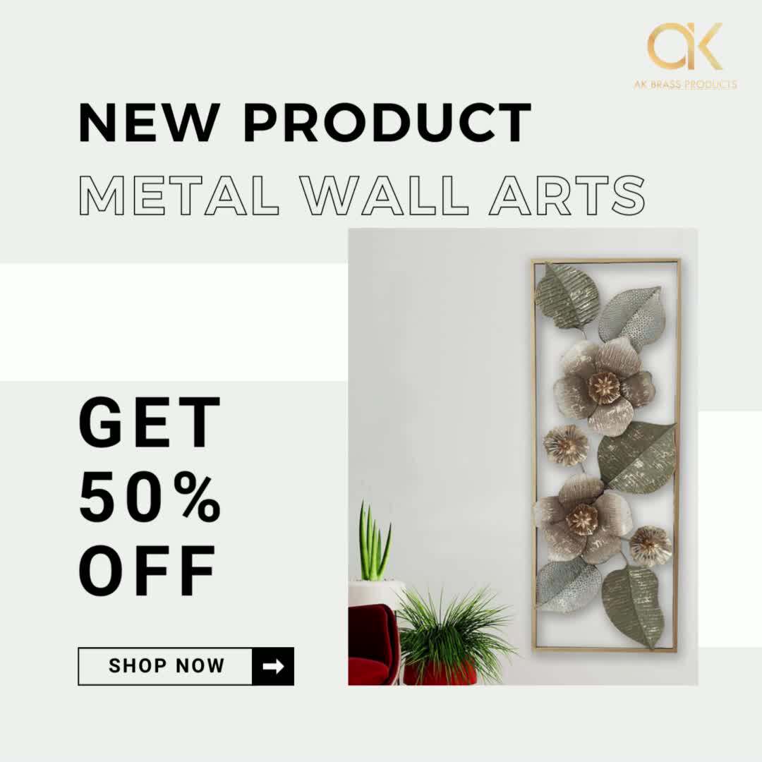 Decorative Rustic Metal Wall Art Petal Leaf's Flower For Home Wall