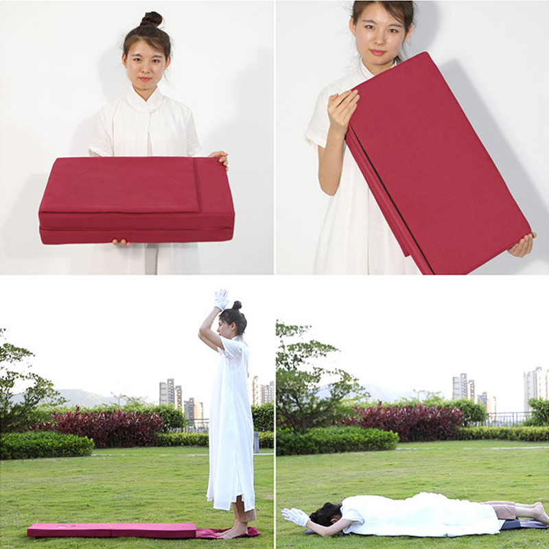 Large white cow Bluetooth counting Baia cushion portable big baijiu mat meditation Baidae Gift Folding Cushion Thickened Kowtow Mat