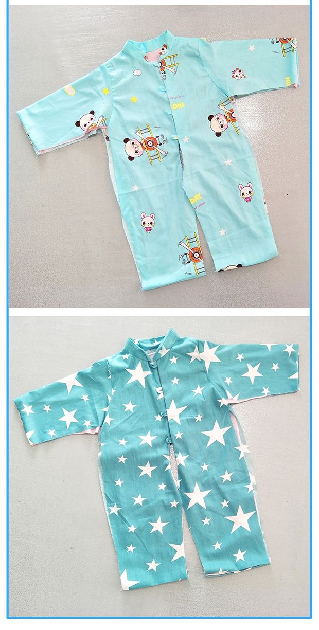 Baby handmade cotton film semi-finish Baby body body cotton cotton baby cotton cotton sơ sinh bộ khủng long bé trai