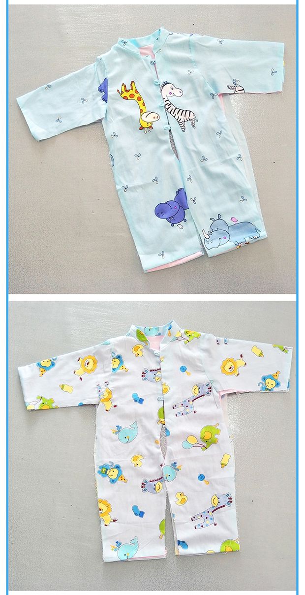 Baby handmade cotton film semi-finish Baby body body cotton cotton baby cotton cotton sơ sinh bộ khủng long bé trai