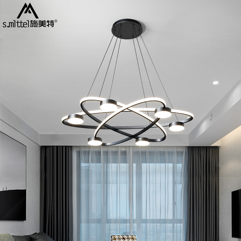 Schmeit Nordic Chandelier Modern Simple Atmosphere Household Minimal Dining Room Lighting Net Red Lamps Nordic Living Room Lamps