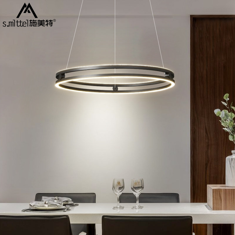 Dining Room Chandelia Nordic Modern Minimalist Cirque Home Bar Dining Table Light Net Red Creative Book Room bedroom Lamp