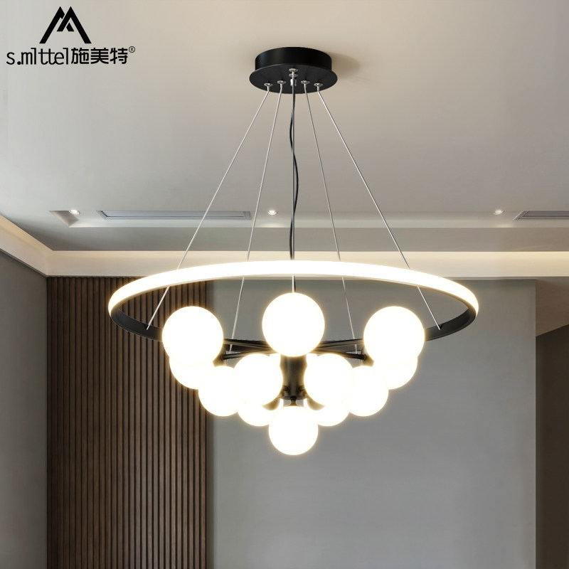 Living room chandeliers modern minimalist atmosphere Home light luxurious nets Red Nordic lamps Creative personality Magic Marin Molecular Lamps