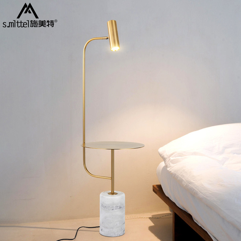 Nordic minimalist light and luxurious living-room Lights Ins modern minimalist tea table light headboard Creative marble floor lamp
