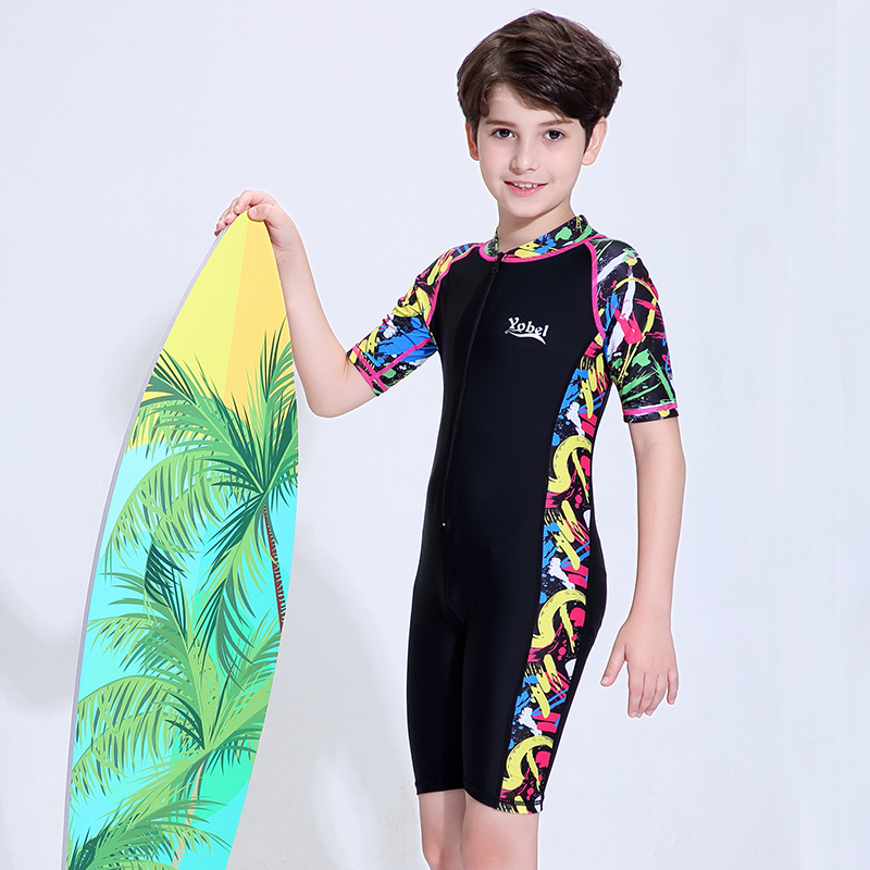 New boy's swimsuit surfing large size student sun-proof swimsuit in the Big Child Baby Young Swimsuit