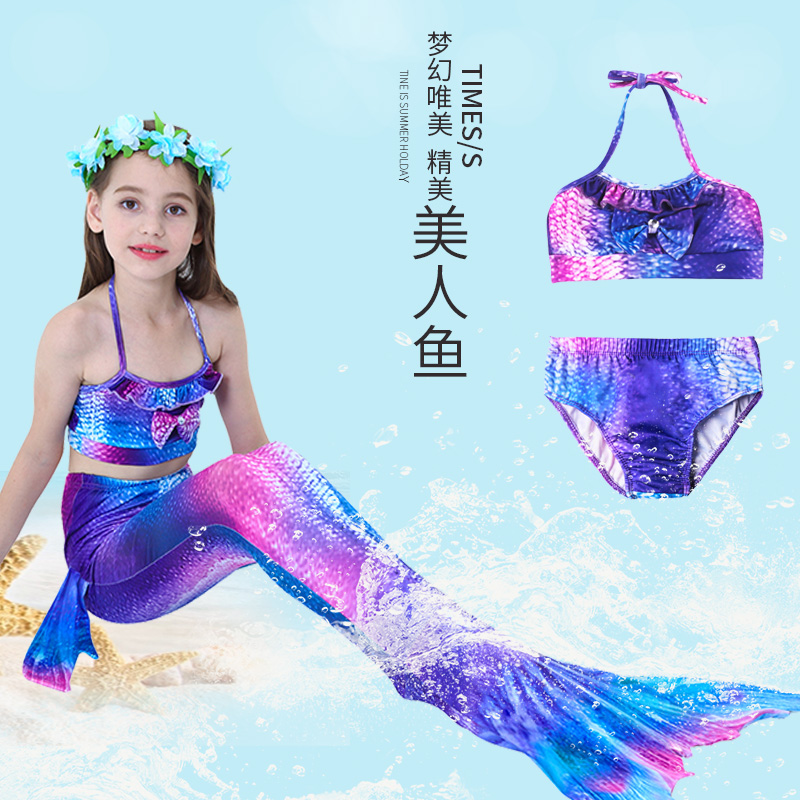 Child Beauty Fish Bathing Suit Girl Baby Cute Princess Mermaid Tail Swimsuit Bikini Spa Swimsuit