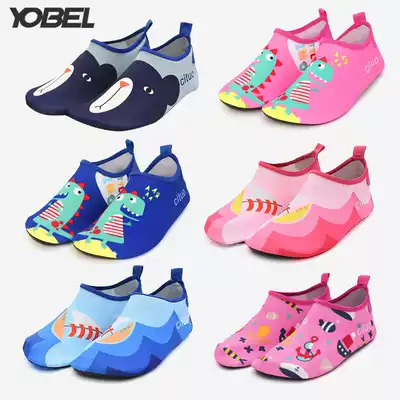 Children cartoon beach non-slip soft barefoot soft shoes boy snorkeling anti-scratch shoes girl breathable traceability shoes