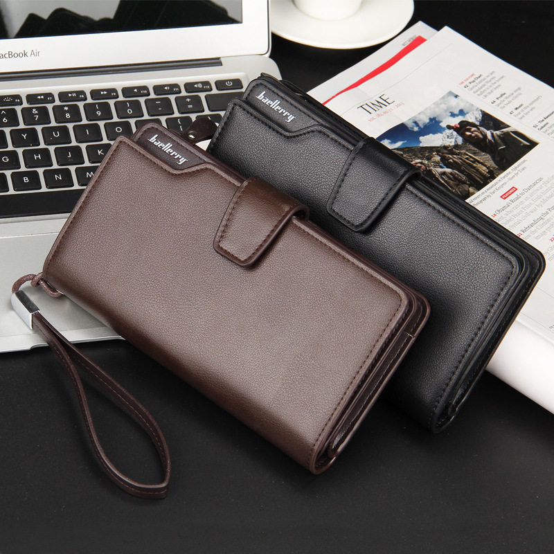 New wallet men's long version large-capacity multi-card handbag men's business zipper wallet trendy multi-functional mobile phone bag