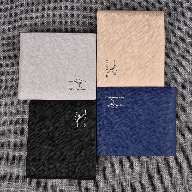 New men's short wallet Korean version Business Youth Multi-clamping ultra-thin Money clip Fashion students casual leather clip wave