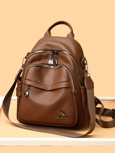 Дерма женщины рюкзак 2025 осенний мода многофункциональный любитель кожа первый слой кожи большой потенциал путешествие рюкзак популярный