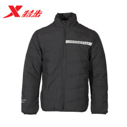 Xtep down jacket ຜູ້ຊາຍລະດູຫນາວກິລາໃຫມ່ stand-up collar ຫນາຝ້າຍ jacket jacket ຜູ້ຊາຍສະດວກສະບາຍສີດໍາຜູ້ຊາຍເທິງ