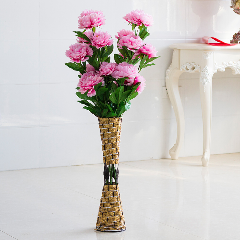 Mô phỏng cành hoa đào Phòng khách sàn trưng bày hoa đặt hoa trang trí chống thật hoa giả hoa giả cành hoa đào - Hoa nhân tạo / Cây / Trái cây cây mai giả