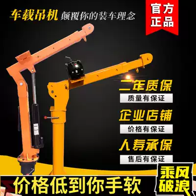 Car crane 12v24v Small vehicle lifting electric winch 220v truck crane hand truck crane