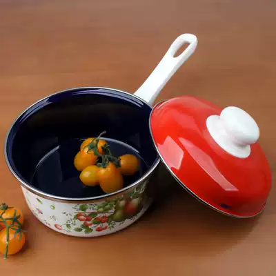 German imported enamel cast iron milk pot 16cm beautiful exquisite small stew pot special offer induction cooker Universal