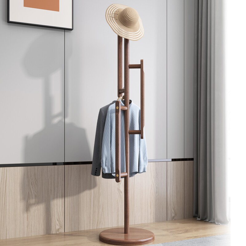 All solid wood coat rack porch hanger living room home modern minimalist portable hanger floor bedroom rack