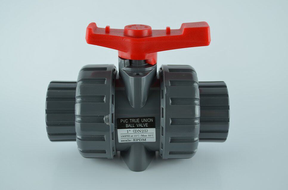 Three-wee UPVC double live ball valve PVC double by order ball valve DN15 20 25 32 40 40 50