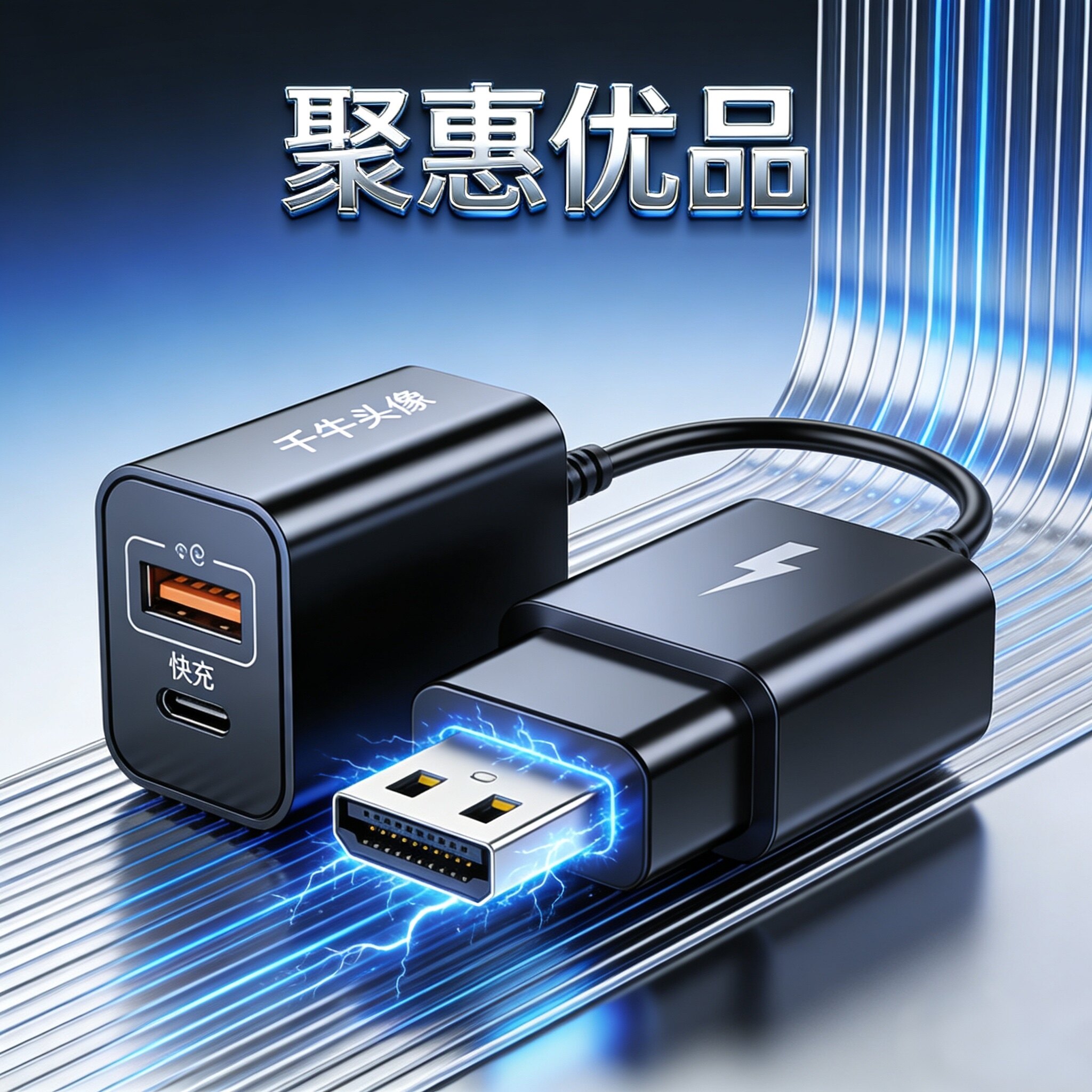 聚惠优品批发电源充电器的LOGO