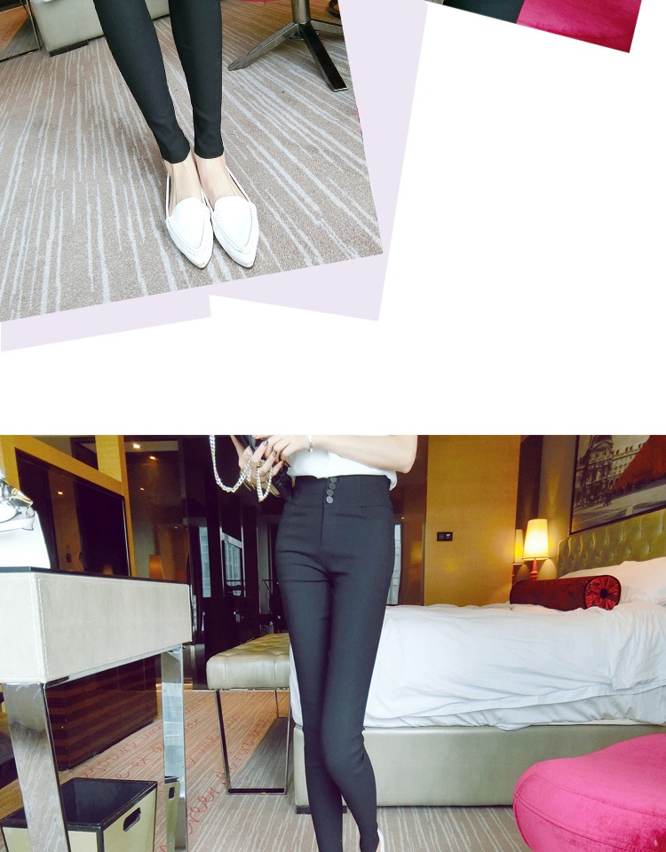 Quần legging nữ mặc cộng với nhung dày 2018 mới cao eo đen chân thu đông và quần bút chì Hàn Quốc shop quần áo thời trang nữ 