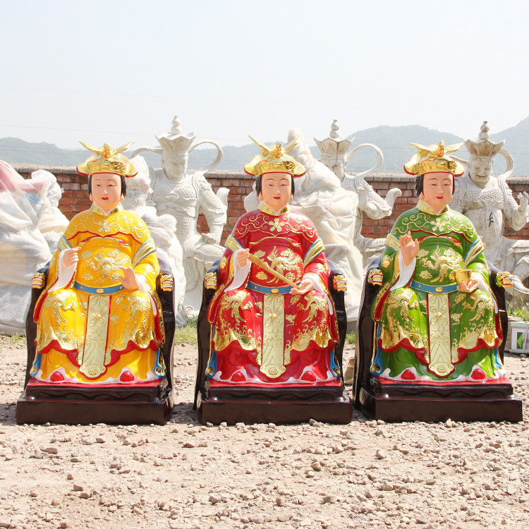 Three-xiangxiao Statue 1 3 m High 3-xiaoxiao Senko Sanxiao Taishan Grandma Taishan Grandma Behsia Wonderland Resin Glass Fiber