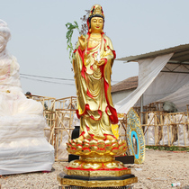 Resin buddha statue FRP 1 6 meters with backlight 1 9 meters Nanhai Guanyin Empress Guanshiyin Bodhisattva factory direct sales