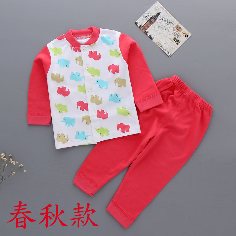 Bé đồ lót đặt 0-3 cotton dài tay bé mùa xuân và mùa thu quần áo nam giới và phụ nữ quần áo trẻ em mùa thu quần áo phần mỏng quần áo bé gái
