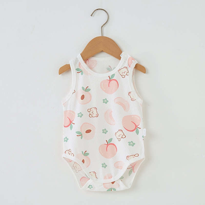 Baby Clothes Vest Romper Summer Pure Cotton Thin Baby Triangle Sling Romper Summer Sleeveless Jumpsuit