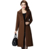 Mẹ tải phần dài trên đầu gối áo choàng hai mặt cashmere 40 tuổi 50 mùa thu và mùa đông áo khoác len nữ trung niên quần áo trung niên Quần áo của mẹ