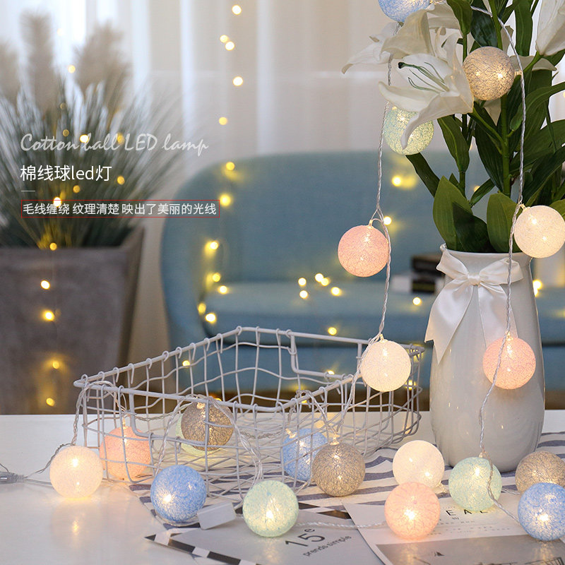 Star Lights Small Festoons Bedroom Dorm Room Romantic Room Adornment Creative Teenage Girl Hearts Net Red Full of Star Lights Strings