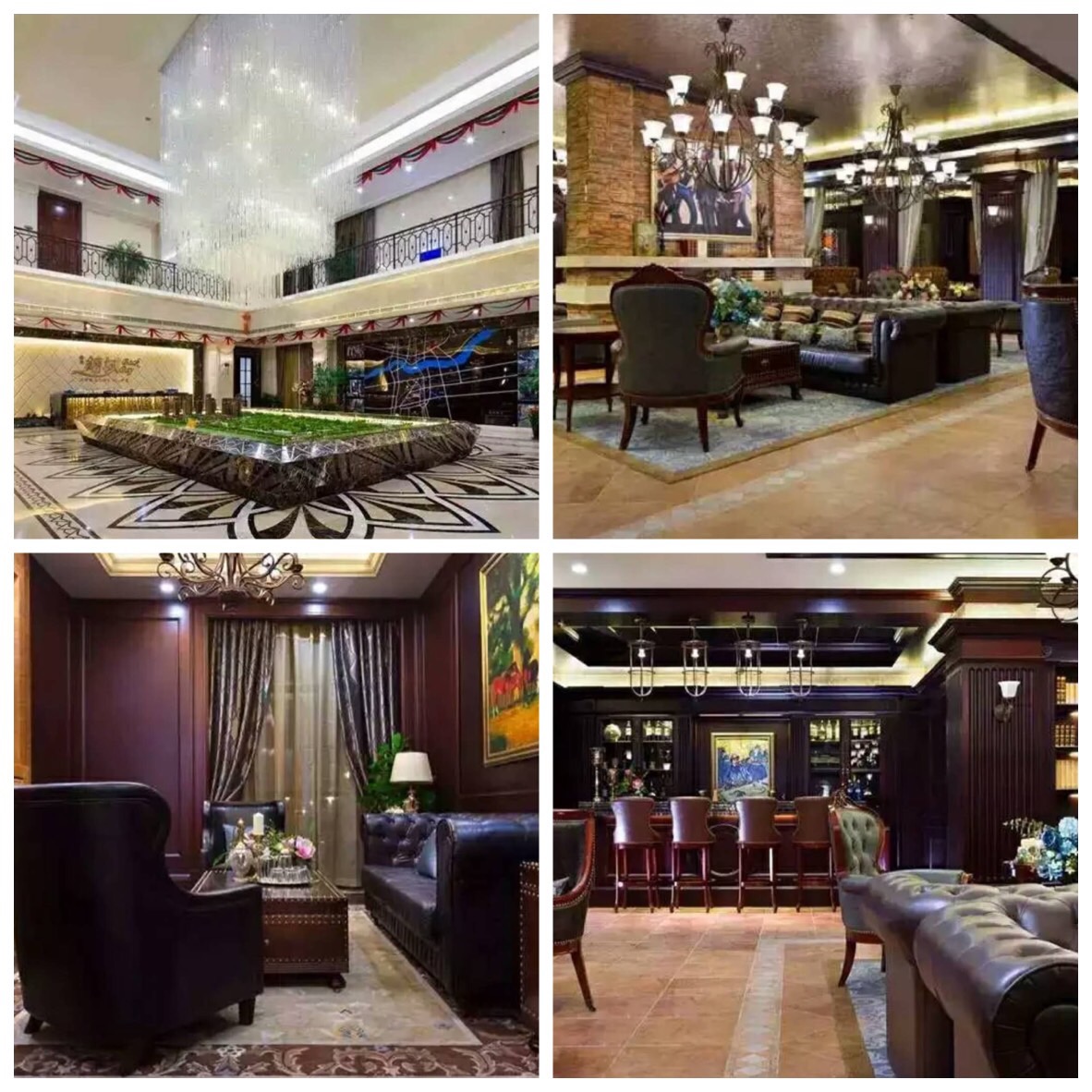 Phòng đàm phán bàn ghế kết hợp sang trọng biệt thự châu Âu biệt thự nội thất gỗ rắn mẫu phòng Mỹ nội thất tối giản hiện đại - Giải trí / Bar / KTV Đèn bar tại nhà
