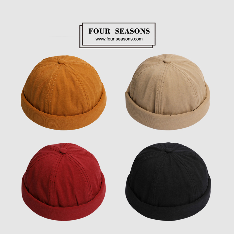 Season Style Guapi Cap Japan Original Juku Yellow No Brim Sailor Hat Men Casual Street Yuppie Landowners Hat Women Tide