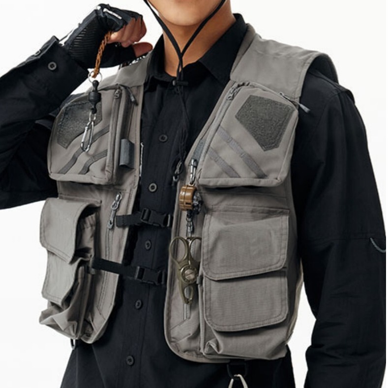 Stream Fly Fishing Multifunctional Design Vest Jacket with Mesh Stitching, Breathable, Large Capacity Pockets, Backpack Vest for Men and Women Stream Fly Fishing Multifunctional Design Vest Jacket with Mesh Stitching, Breathable, Large Capacity Pockets, Backpack Vest for Men and Women