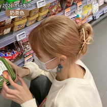 Milk Tea Color Hair Dye Cream 2022 Pop Color Yourself At Home Dyed Pure Light Gold Linen Grey Brown Plant Bubble Foam